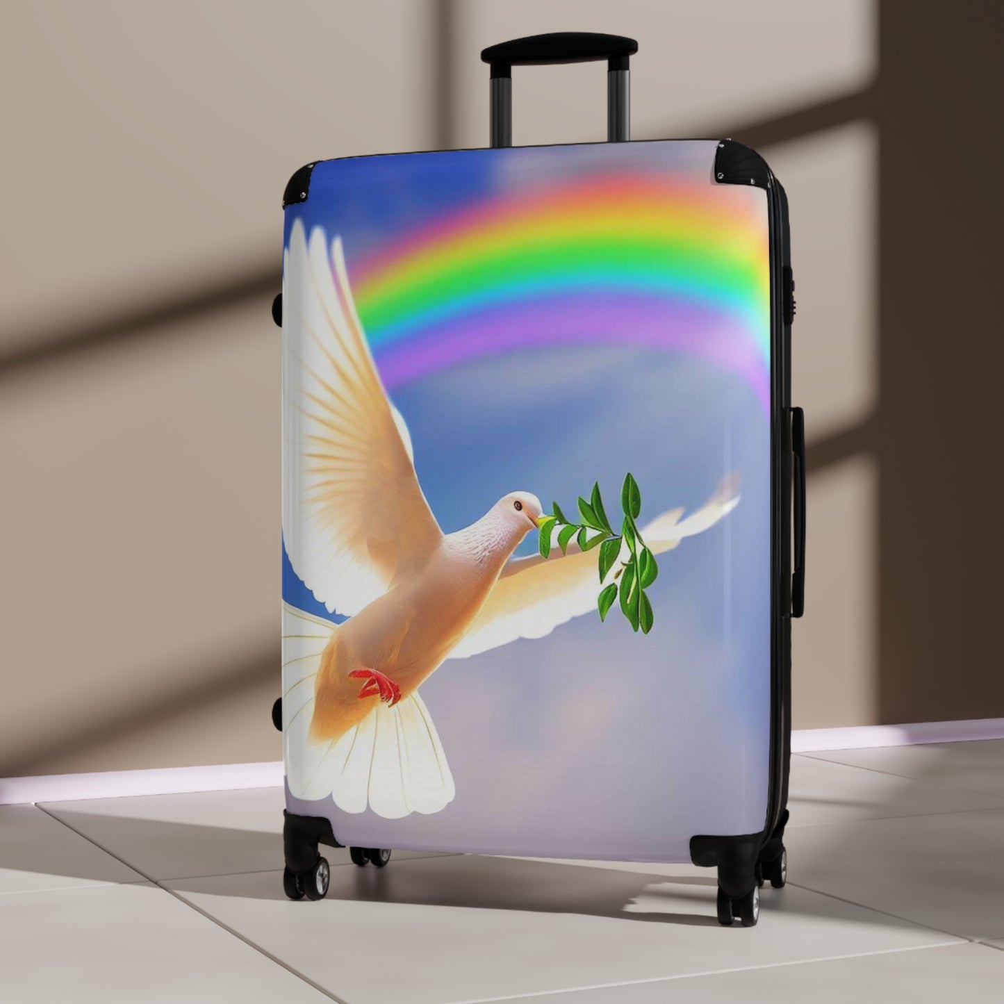 Christian Suitcase / Travel Suitcase / Rainbow Suitcase / Christian Gift Artwork
