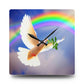 Christian Acrylic Wall Clock / Jesus clock / Rainbow Clock / Christian Gift Art