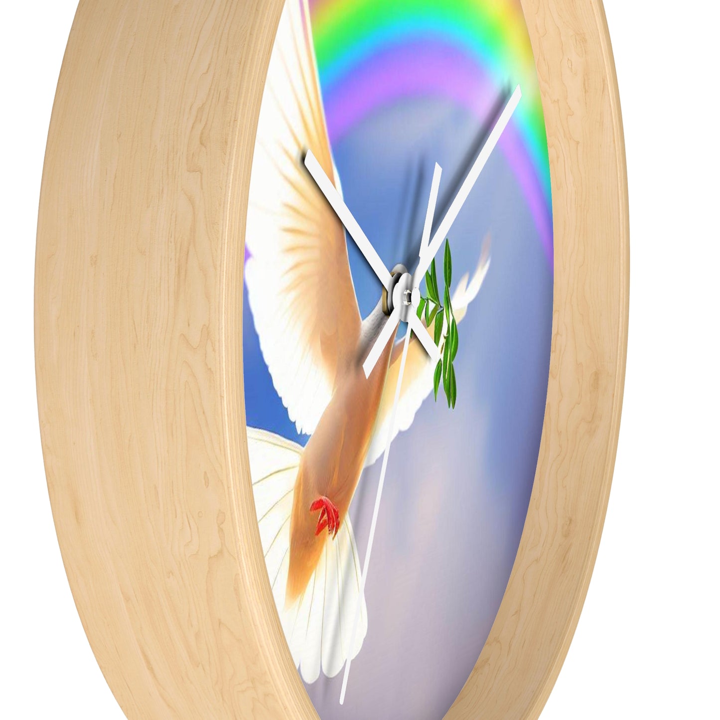 Christian Wall Clock / Jesus clock / Rainbow Clock / Christian Gift Artwork