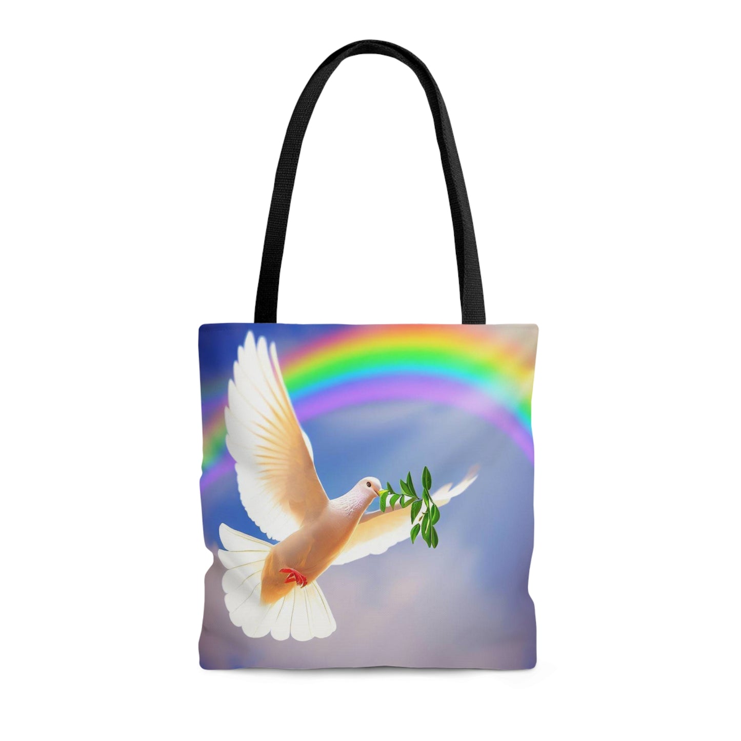 Christian Tote Bag / Rainbow Tote Bag / Christian Gift Artwork / Noah Dove Art