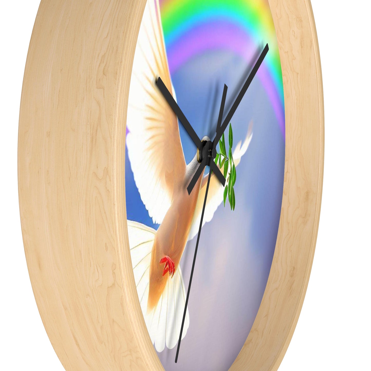 Christian Wall Clock / Jesus clock / Rainbow Clock / Christian Gift Artwork