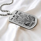 MY SON NEVER THAT I LOVE_ Personalized Military Dog Tag Necklace w Heartfelt Message