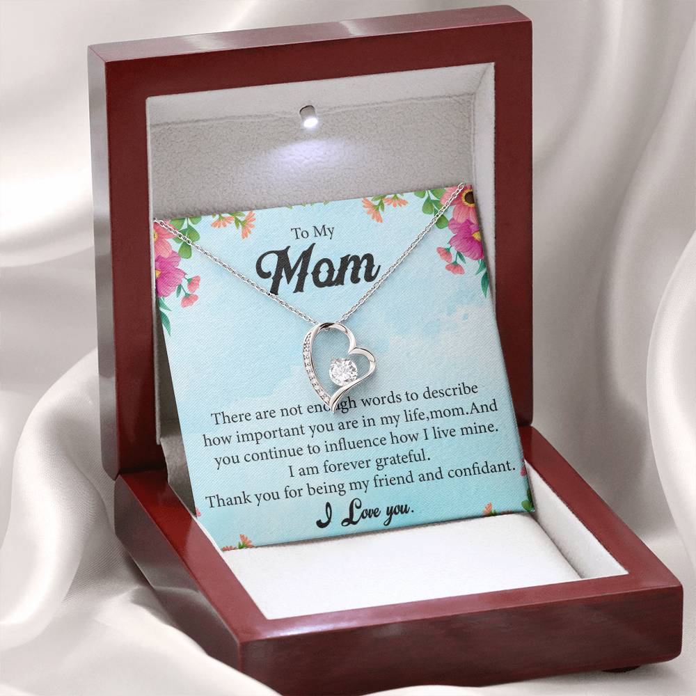 To My Mom There are not_ Gift Necklace Jewelry with a heartfelt durable Message Card