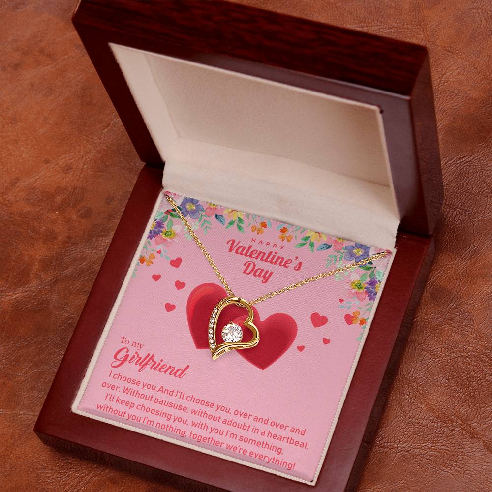 HAPPY Valentine_s Day To my Girlfriend_ Gift Necklace Jewelry with a heartfelt durable Message Card