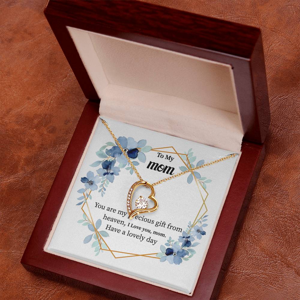 To My mom You are my_ Gift Necklace Jewelry with a heartfelt durable Message Card