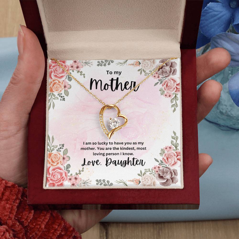 To my Mother I_ Gift Necklace Jewelry with a heartfelt durable Message Card