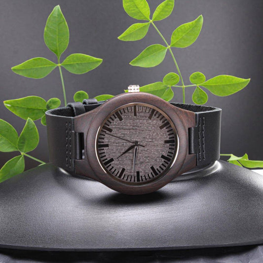 To My Courageous Son, Compassion and Wisdom, Gift from Dad, Engraved Wooden Watch, Back to School Gift, Best Wishes Gift