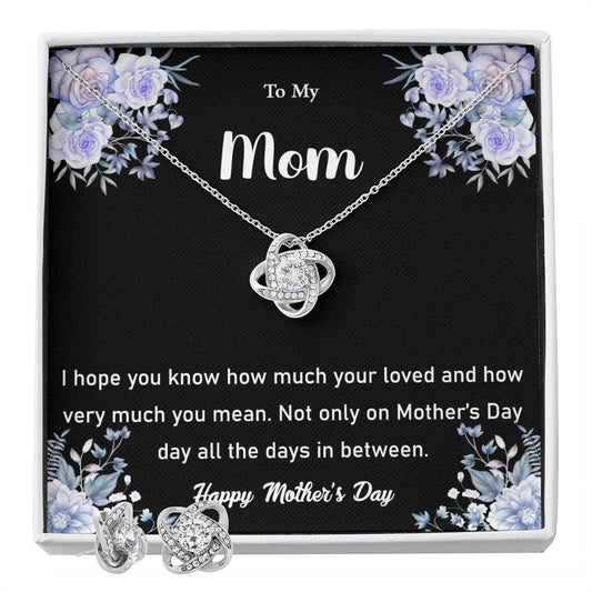 To My Mom my hope Personalized Gift Earring and necklace Set w Heartfelt Message