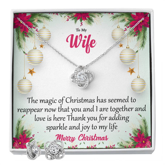 To My Wife Magic Of_ Personalized Gift Earring and necklace Set w Heartfelt Message