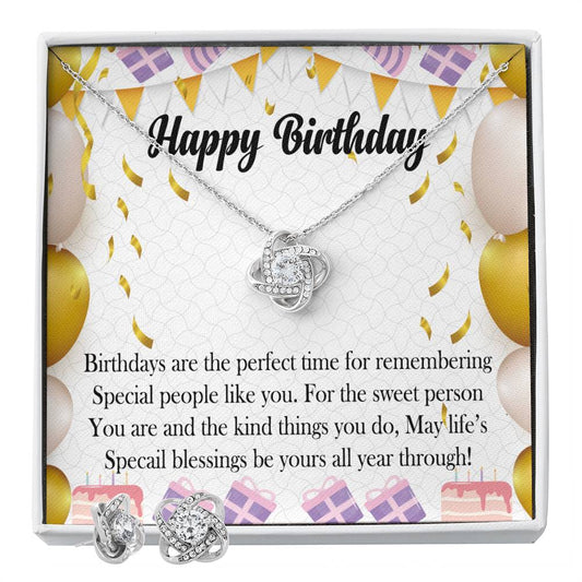 To my speacial one Happy birthday special blessings Personalized Gift Earring and necklace Set w Heartfelt Message