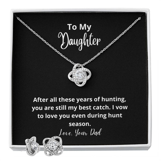 To My Daughter After all these_ Personalized Gift Earring and necklace Set w Heartfelt Message