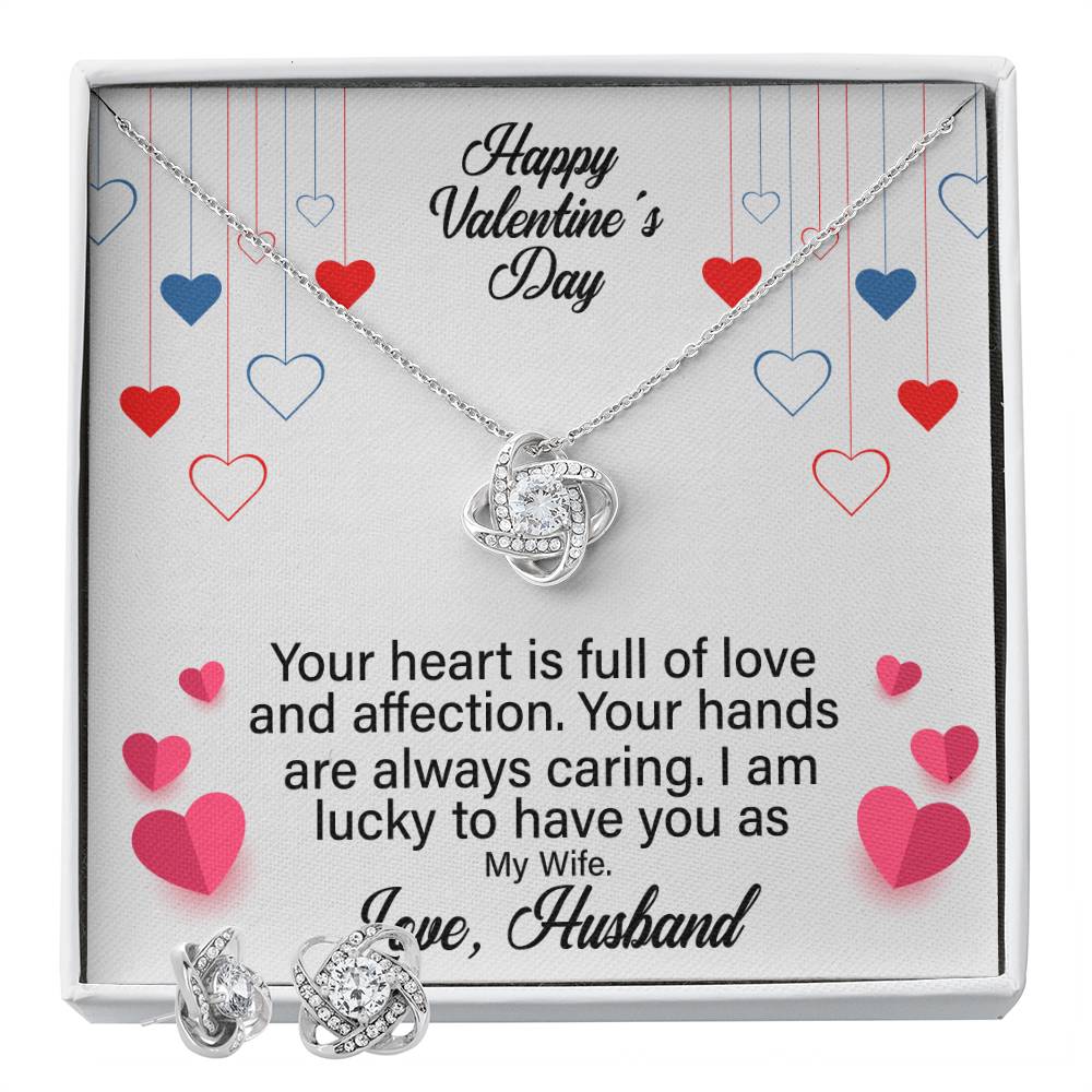 Happy Valentine_s Day Your Heart Is_ Personalized Gift Earring and necklace Set w Heartfelt Message