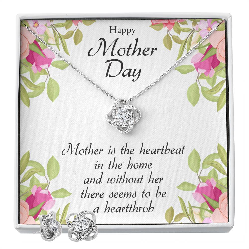 Happy Mother Day Mother is the_ Personalized Gift Earring and necklace Set w Heartfelt Message