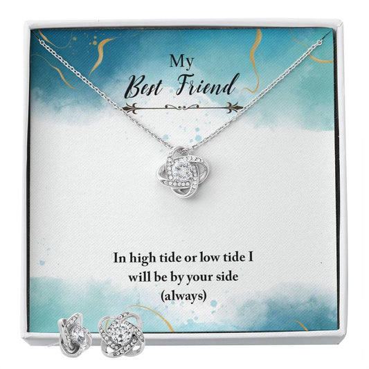 My Best Friend In high tide_ Personalized Gift Earring and necklace Set w Heartfelt Message