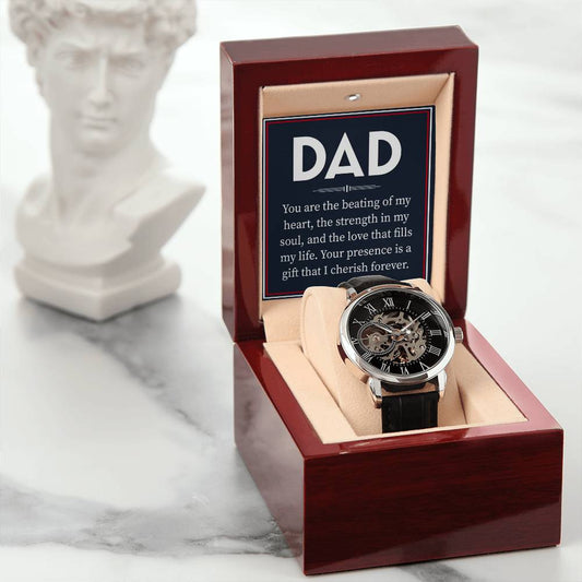 To My Dad you are the one Personalized Gift Men Watch w Heartfelt Message
