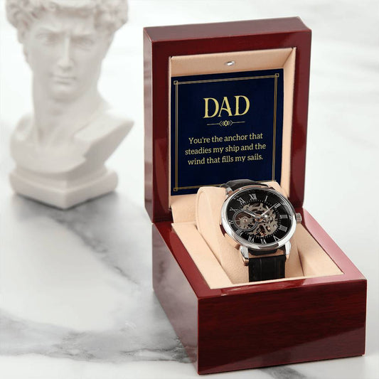 To My Dad you're love Personalized Gift Men Watch w Heartfelt Message