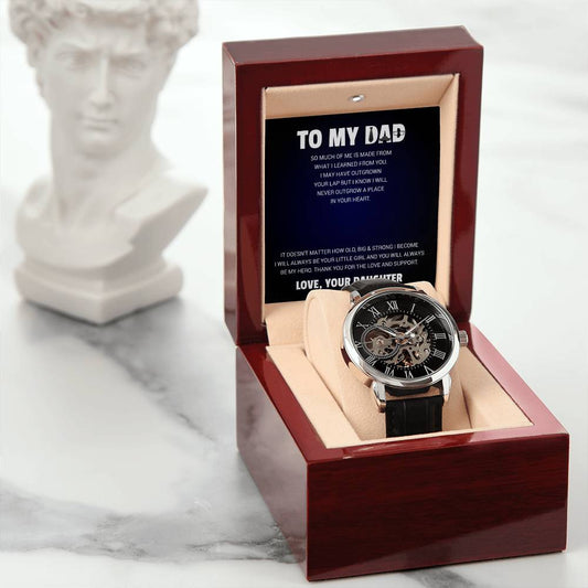 TO MY DAD SO MUCH OF_ Personalized Gift Men Watch w Heartfelt Message