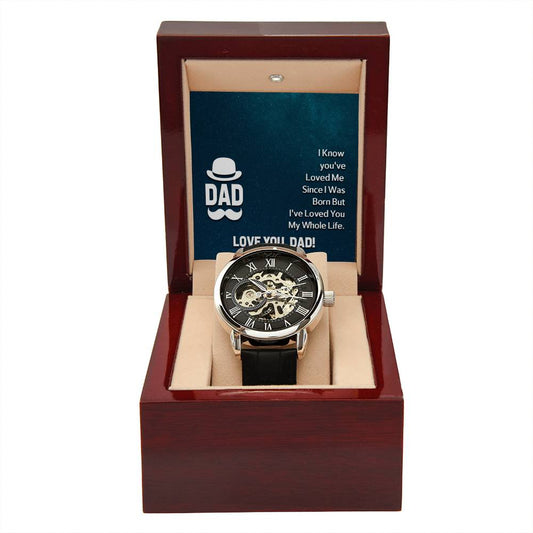 To My Dad- i know Personalized Gift Men Watch w Heartfelt Message
