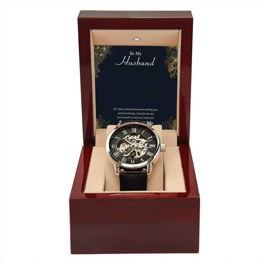To My Husband If I had_ Personalized Gift Men Watch w Heartfelt Message