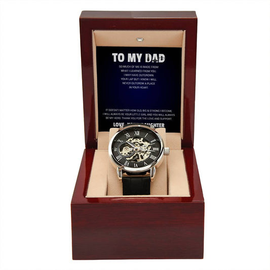 TO MY DAD SO MUCH OF_ Personalized Gift Men Watch w Heartfelt Message