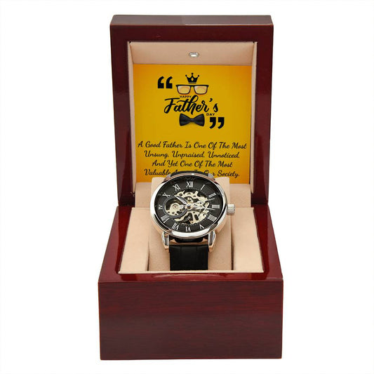 Father_s DAY A Good_ Personalized Gift Men Watch w Heartfelt Message