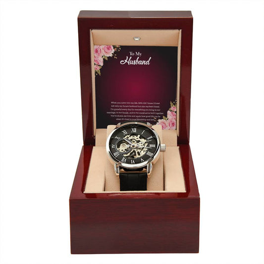 To My Husband When you came_ Personalized Gift Men Watch w Heartfelt Message