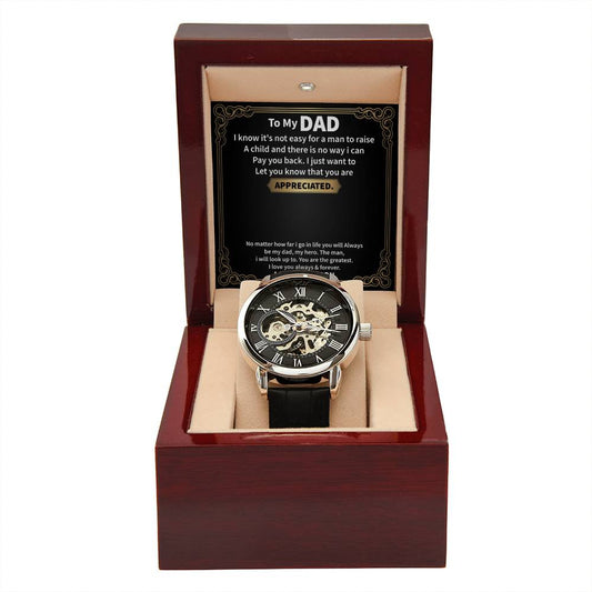 To My DAD I know it_s_ Personalized Gift Men Watch w Heartfelt Message