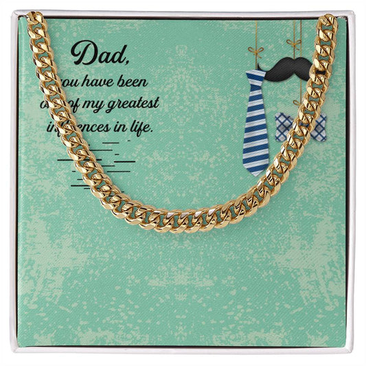 To My Dad you have been Personalized Gift Cuban Link Chain Heartfelt Message