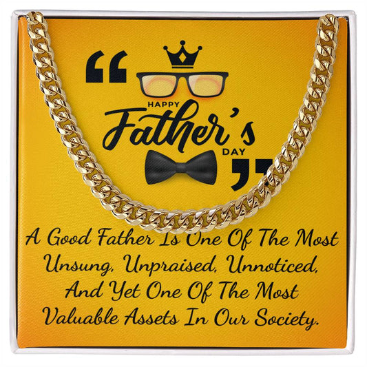 Father_s DAY A Good_ Personalized Gift Cuban Link Chain w Heartfelt Message
