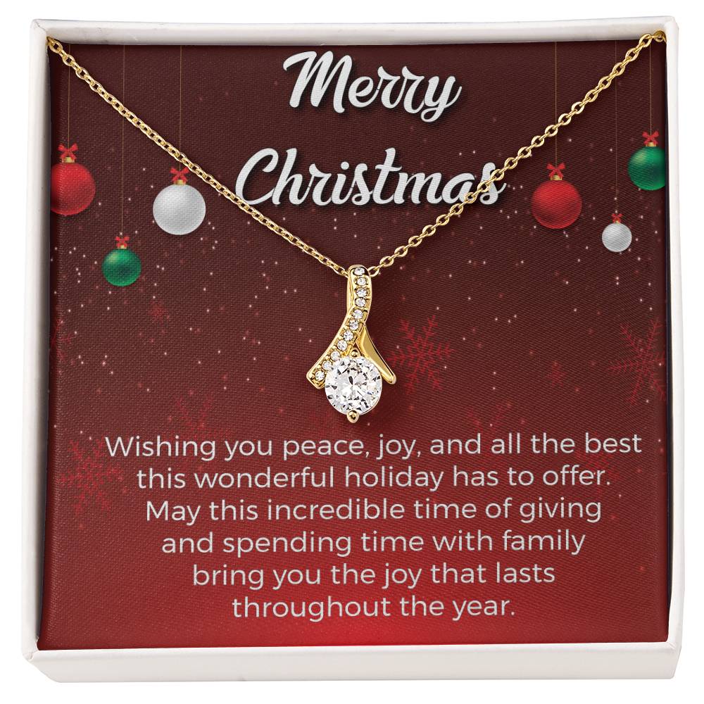 Merry Christmas Wishing you peace,_  Alluring Beauty Necklace Gift Jewelry