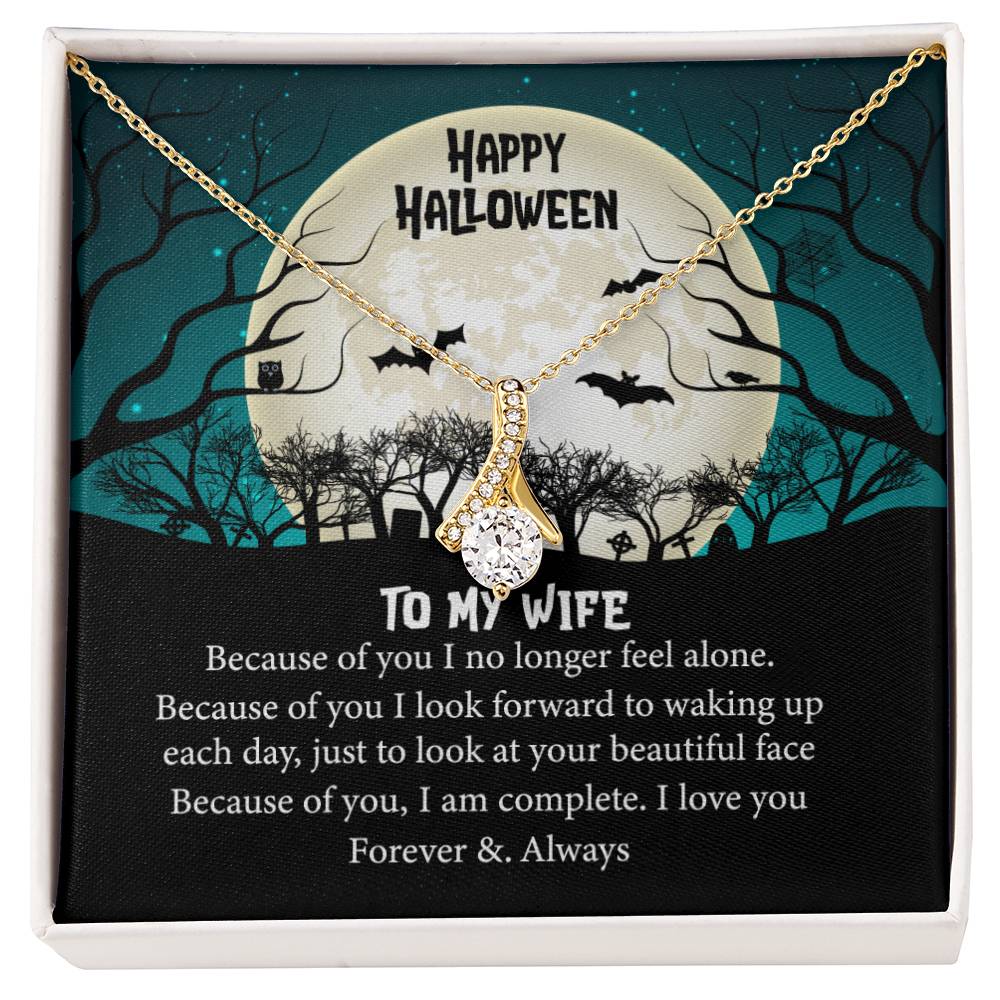 HAPPY HALLOWEEN TO MY WIFE Because_  Alluring Beauty Necklace Gift Jewelry