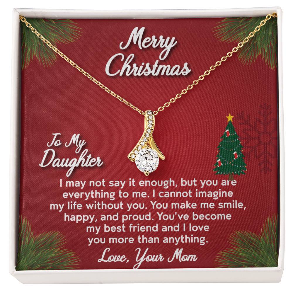 Merry Christmas to My Daughter I_  Alluring Beauty Necklace Gift Jewelry