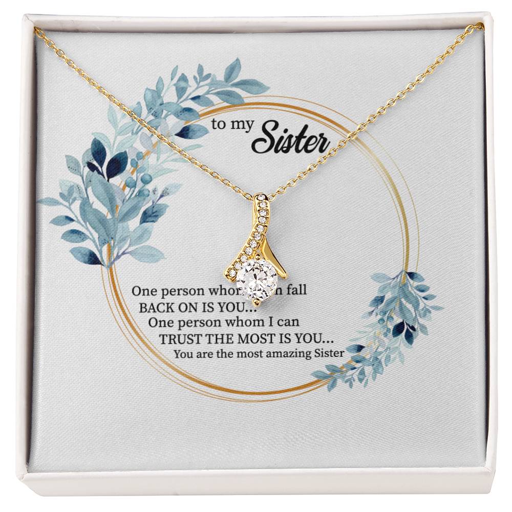to my Sister One person whom_  Alluring Beauty Necklace Gift Jewelry