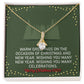 Merry Christmas and Happy New Year WARM GREETINGS  Alluring Beauty Necklace Gift Jewelry