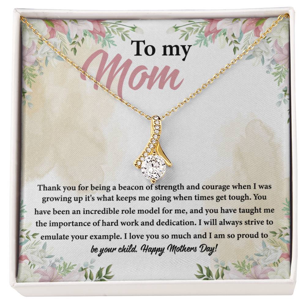To my Mom Thank you for_  Alluring Beauty Necklace Gift Jewelry