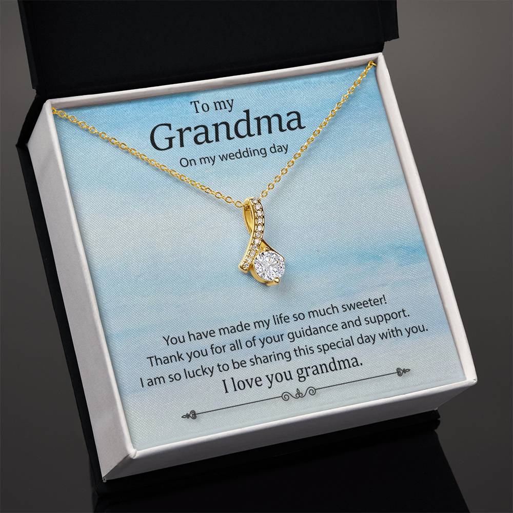 To my Grandma On my wedding_  Alluring Beauty Necklace Gift Jewelry