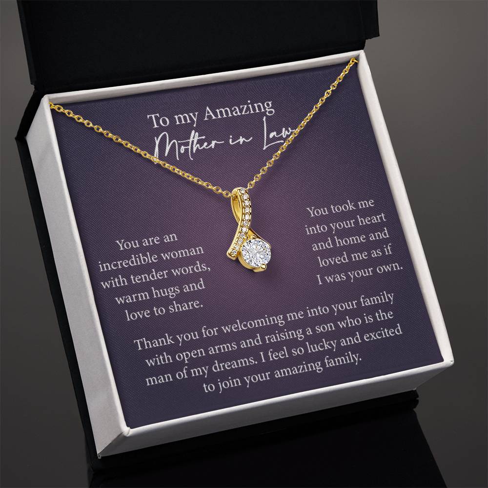To my Amazing Mother in lawe_  Alluring Beauty Necklace Gift Jewelry