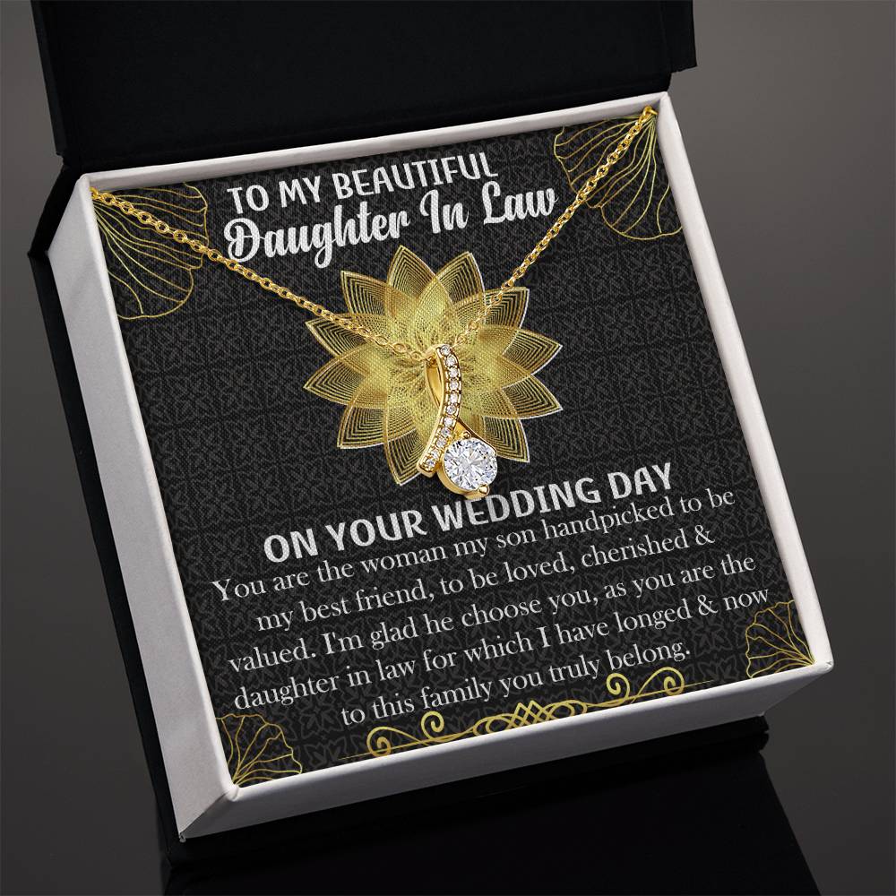 TO MY Daughter in law on your Wedding  Alluring Beauty Necklace Gift Jewelry