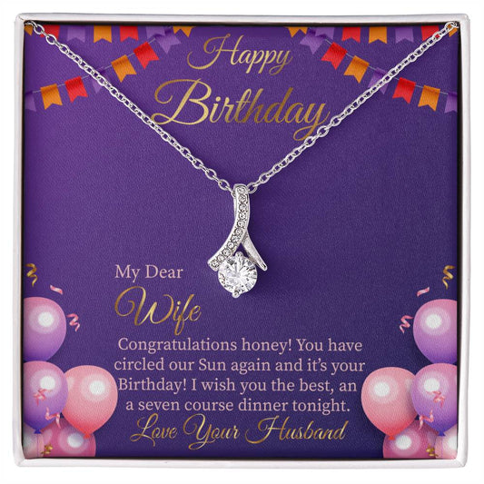 Happy Birthday My Dear Wife Congratulations_  Alluring Beauty Necklace Gift Jewelry
