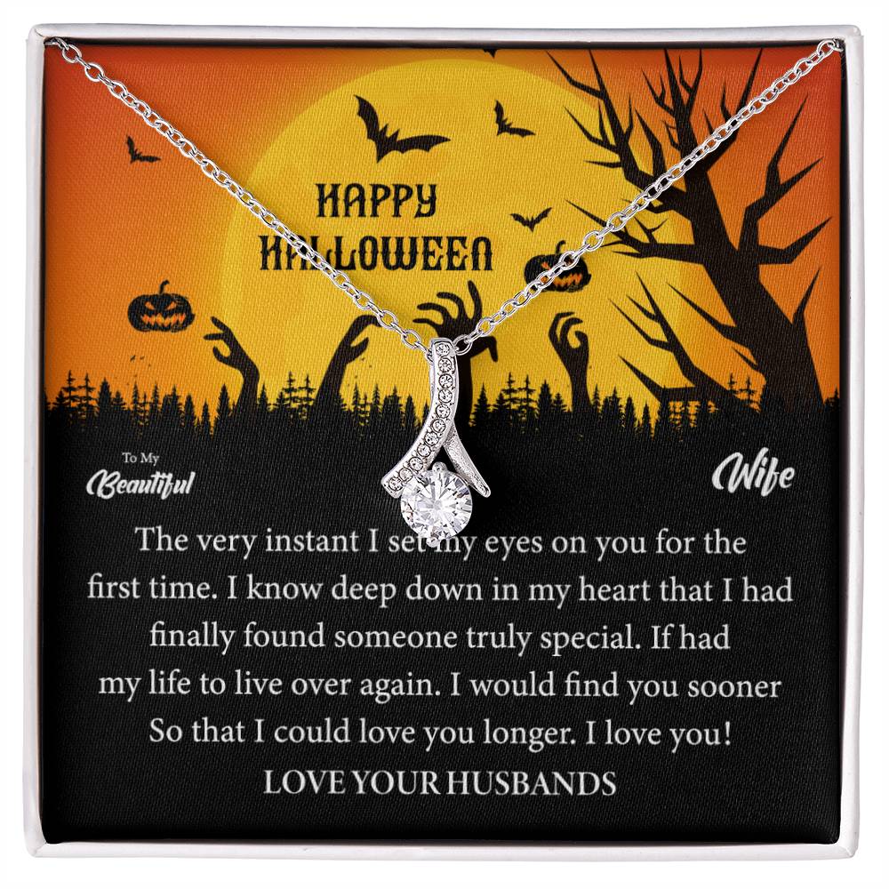 To My Beautiful Wife НАРРУ HALLOWEEN  Alluring Beauty Necklace Gift Jewelry