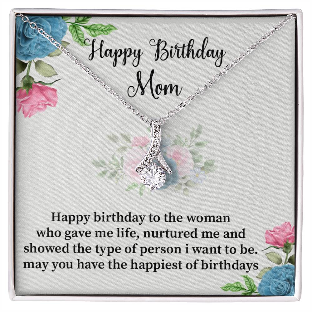 To my Mom Happy birthday nurtured me  Alluring Beauty Necklace Gift Jewelry