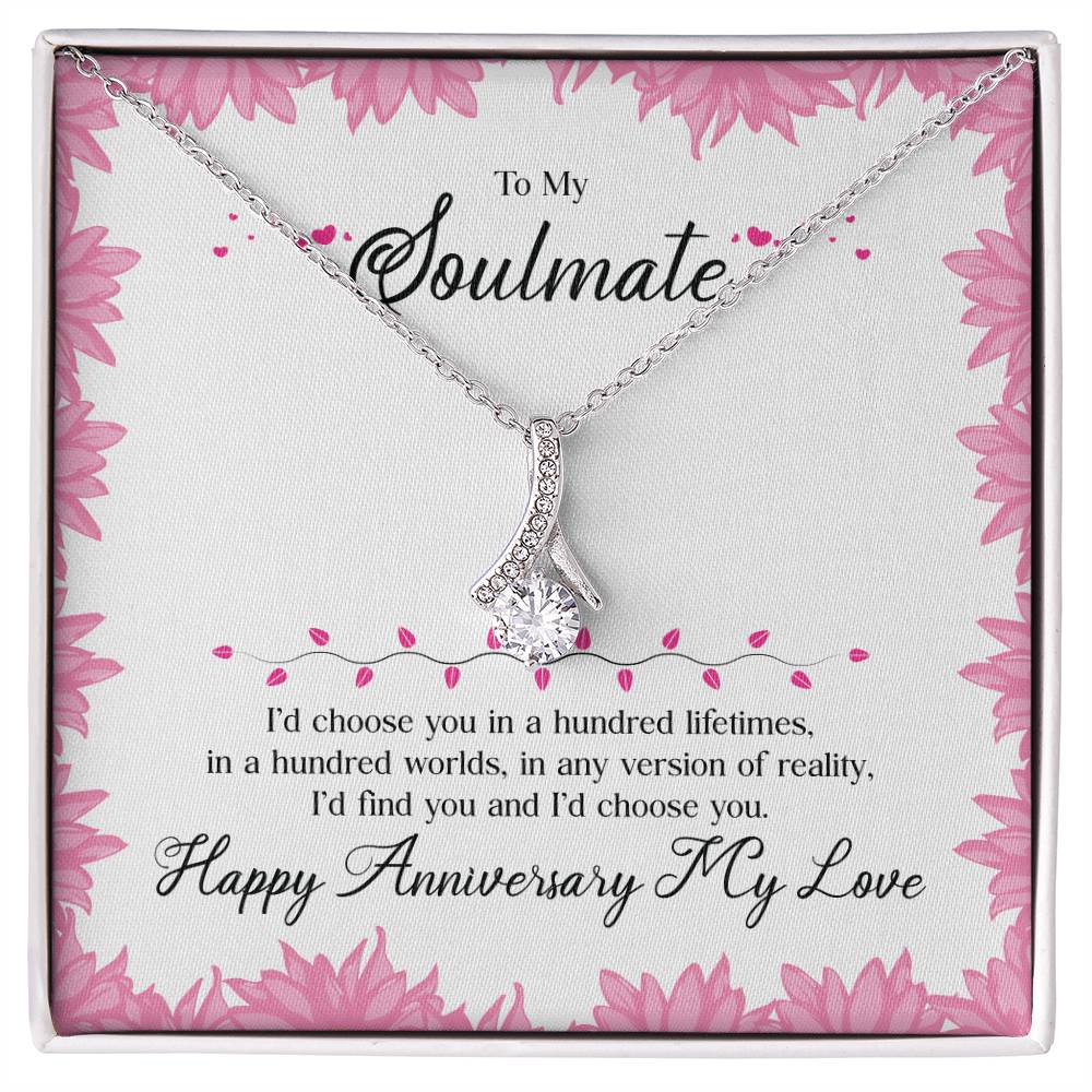 To My Soulmate I_d choose you_  Alluring Beauty Necklace Gift Jewelry