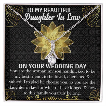 TO MY Daughter in law on your Wedding  Alluring Beauty Necklace Gift Jewelry