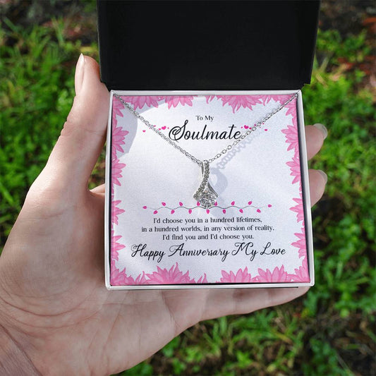 To My Soulmate I_d choose you_  Alluring Beauty Necklace Gift Jewelry