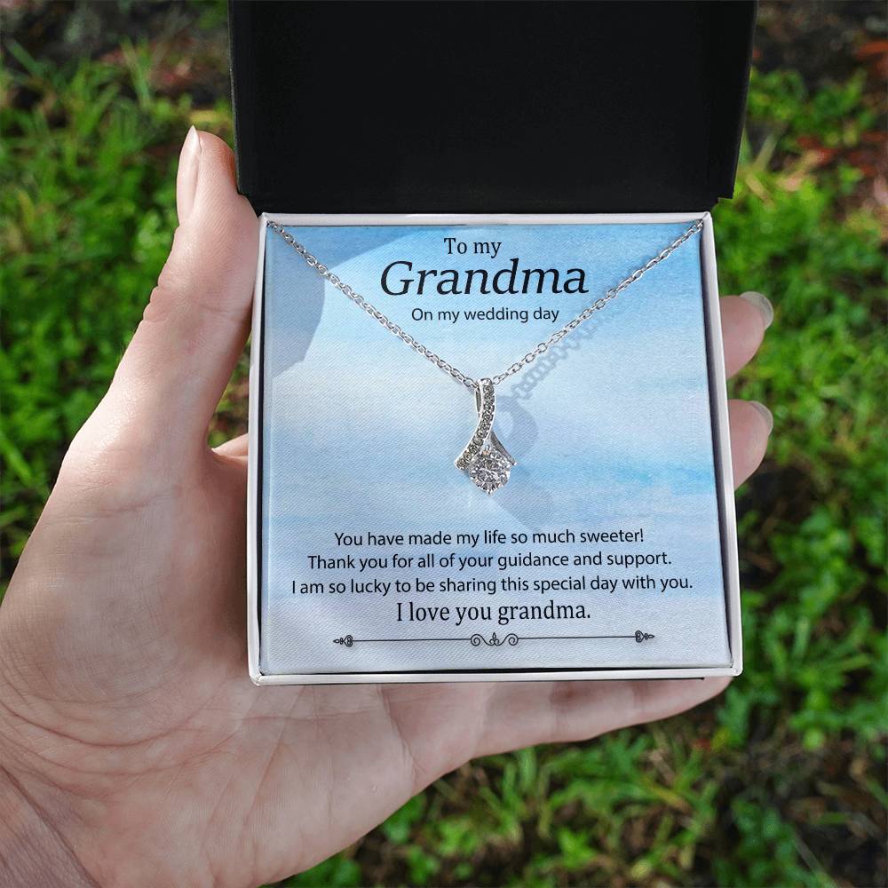 To my Grandma On my wedding_  Alluring Beauty Necklace Gift Jewelry