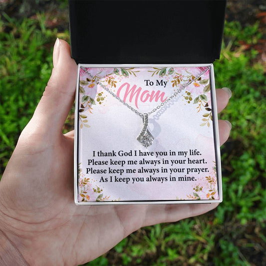 To My Mom I thank God_  Alluring Beauty Necklace Gift Jewelry