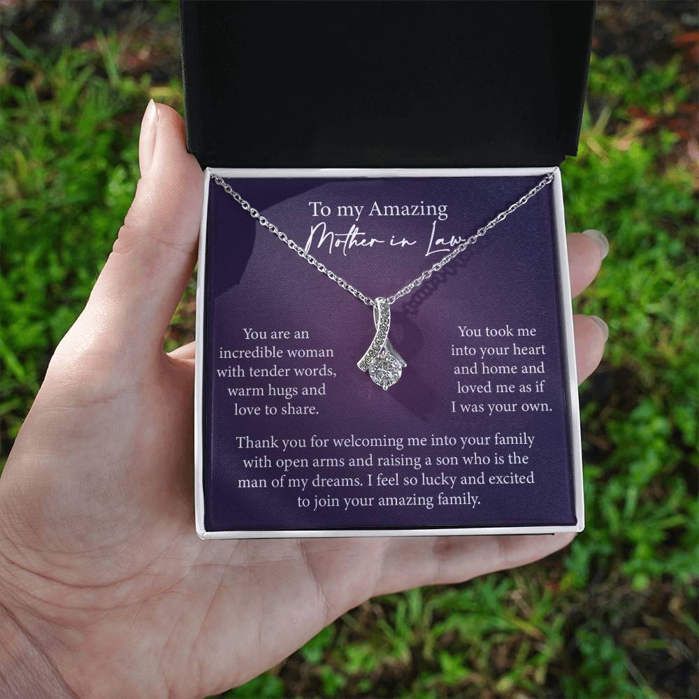 To my Amazing Mother in lawe_  Alluring Beauty Necklace Gift Jewelry