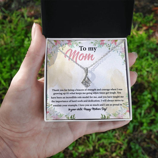 To my Mom Thank you for_  Alluring Beauty Necklace Gift Jewelry