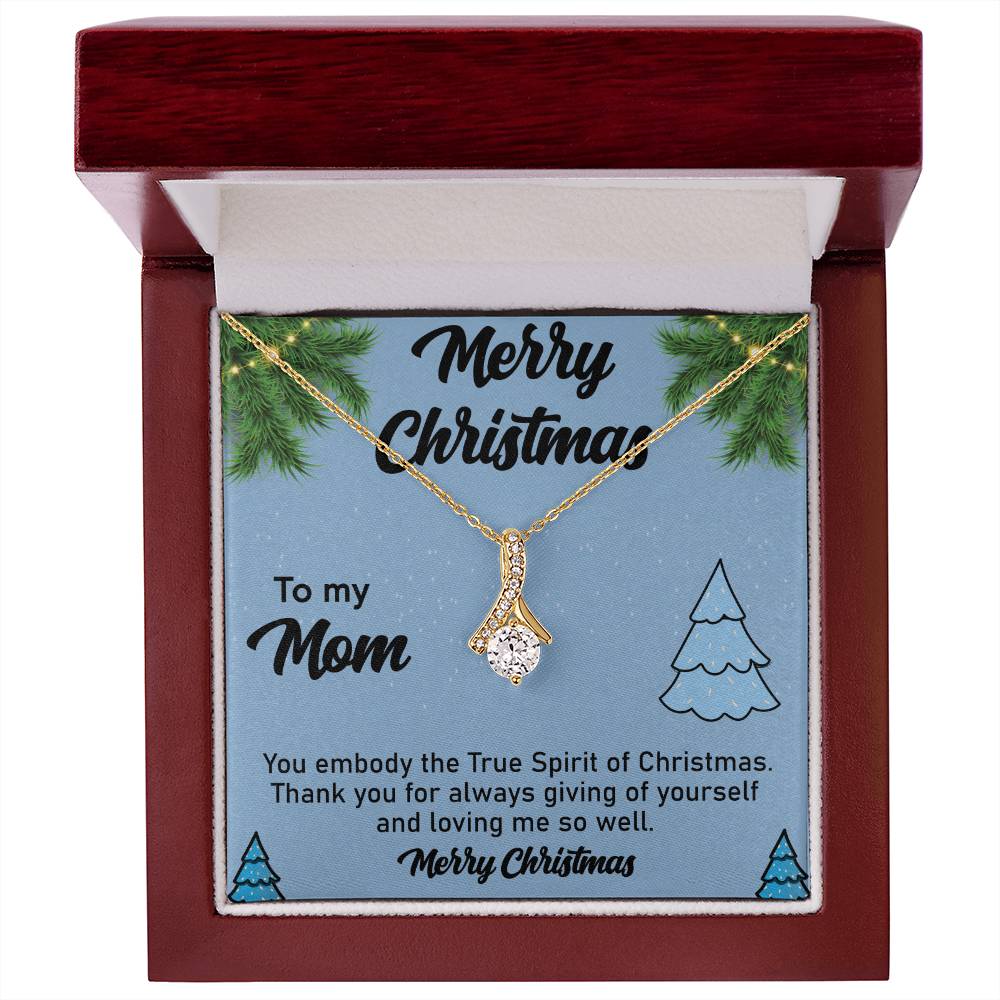 Merry Christmas To my Mom You_  Alluring Beauty Necklace Gift Jewelry
