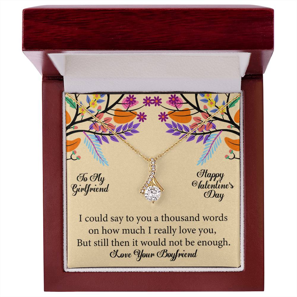 To My Girlfriend Happy Valentine_s Day_  Alluring Beauty Necklace Gift Jewelry